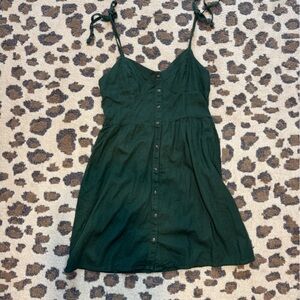 Arie button up green dress